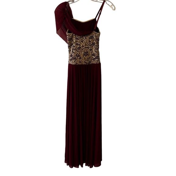 Revolution Girls Costume Dance Ice skating dress burgundy small adult size - Picture 6 of 16